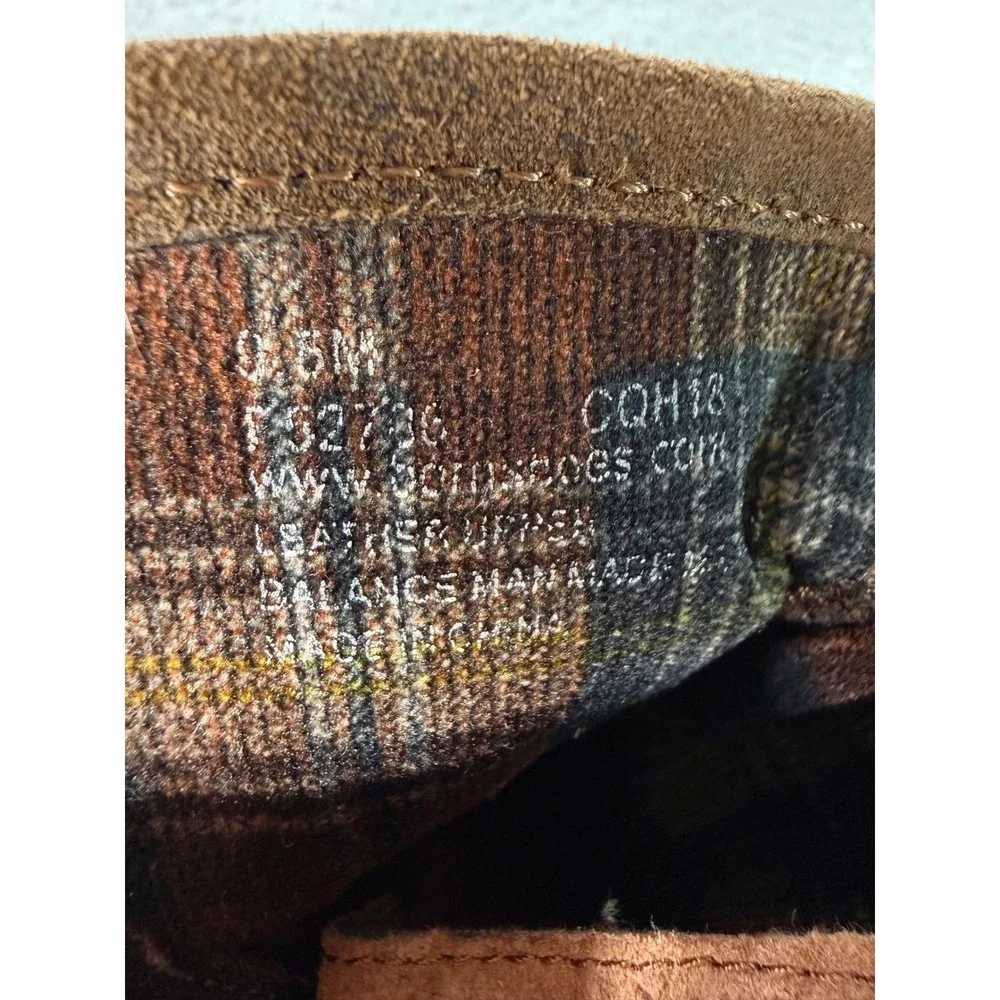 Born Brown Suede Ruched Ankle‎ Boots Women Size 9.5 M Block Heel Side Zip